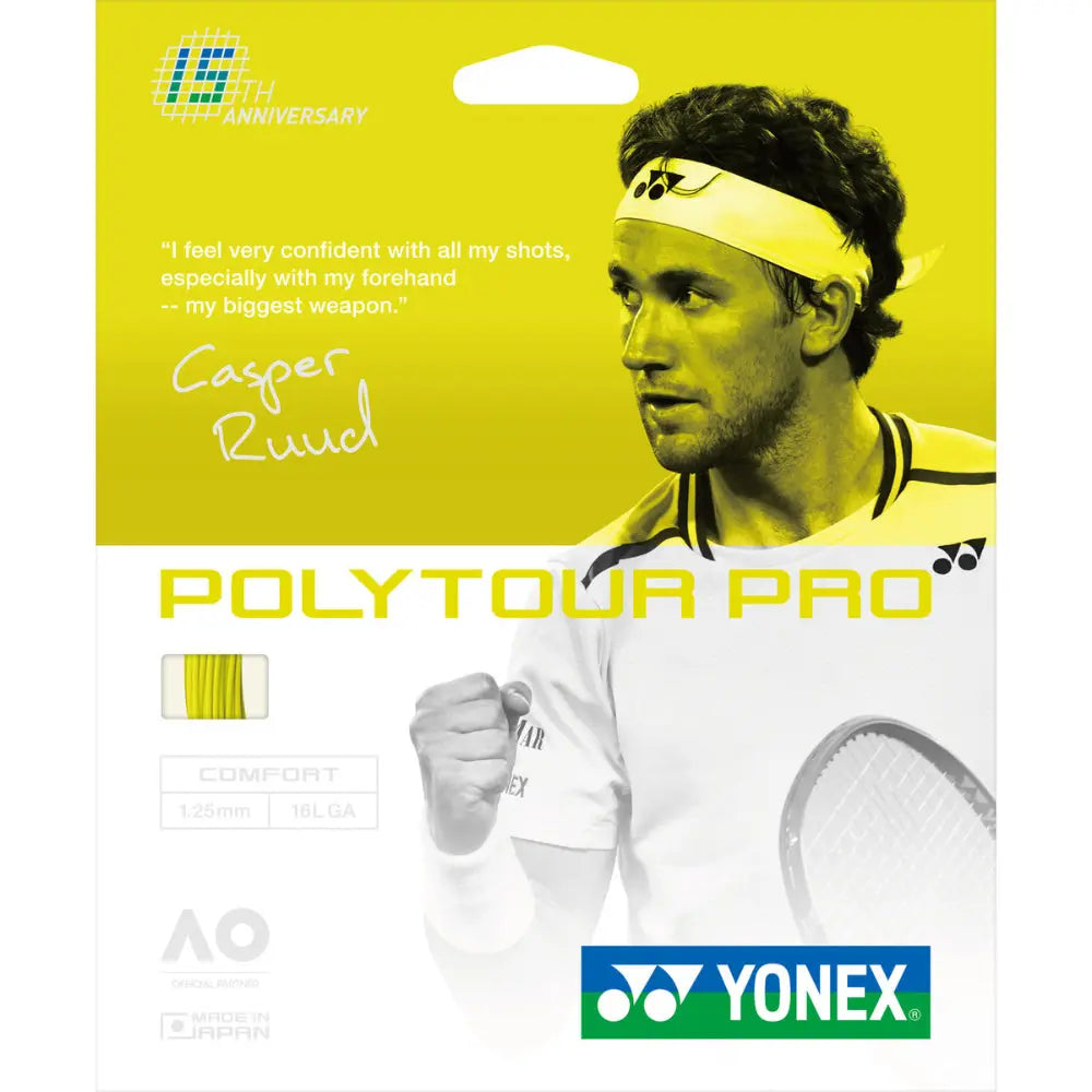 Yonex Tour Pro 15th Anniversary Limited 125 Tennis String Set-Flash Yellow