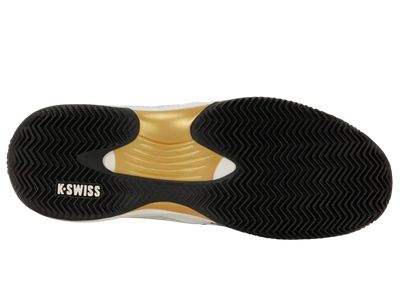 KSwiss Men's Tennis Shoes Hypercourt Express 3 - Clay Court - Blanc/Moonless/Gold