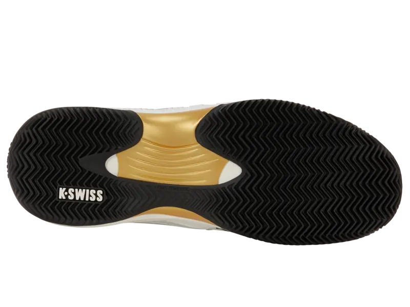KSwiss Men's Tennis Shoes Hypercourt Express 3 - Clay Court - Blanc/Moonless/Gold