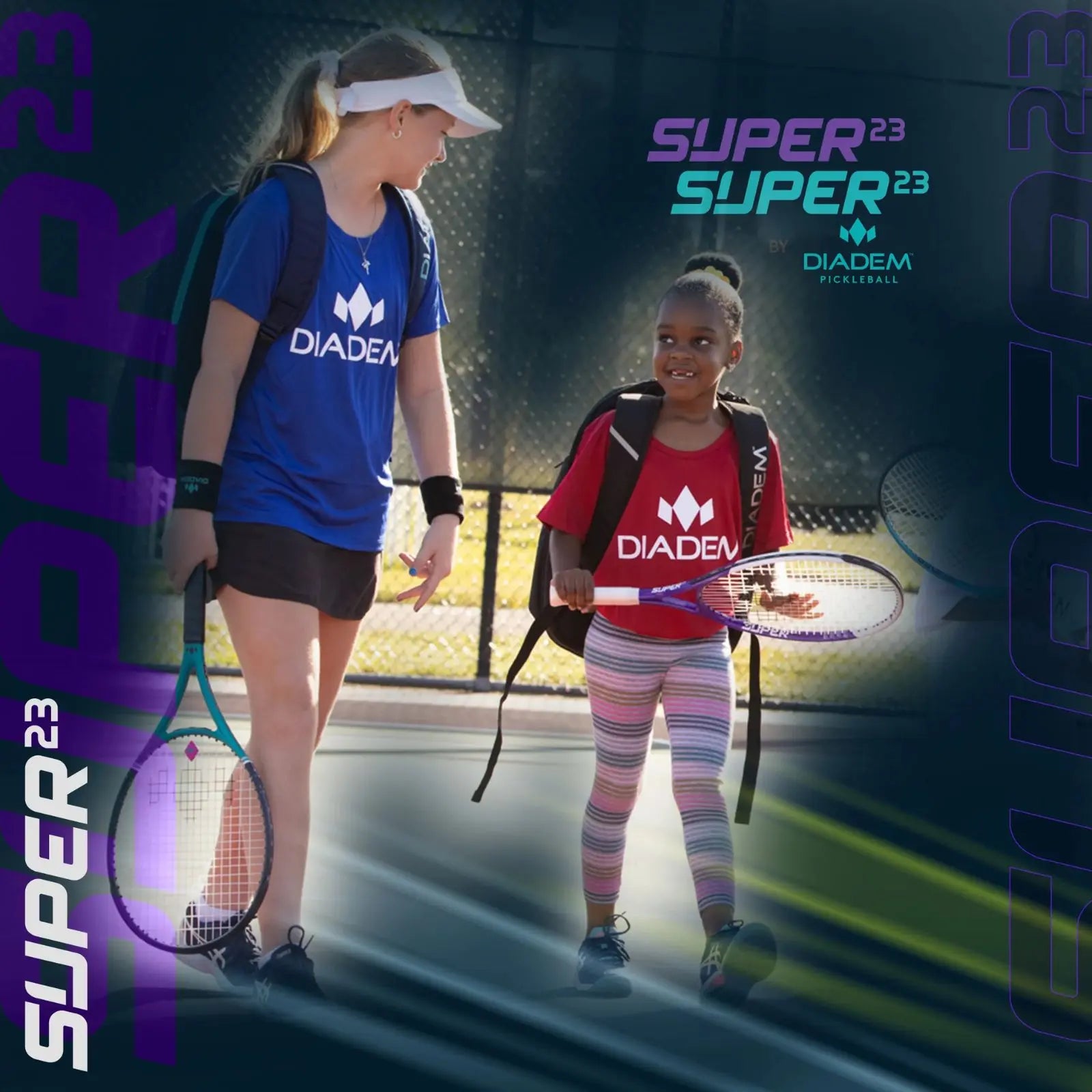 Diadem Junior Tennis Racquet Super 23 Purple