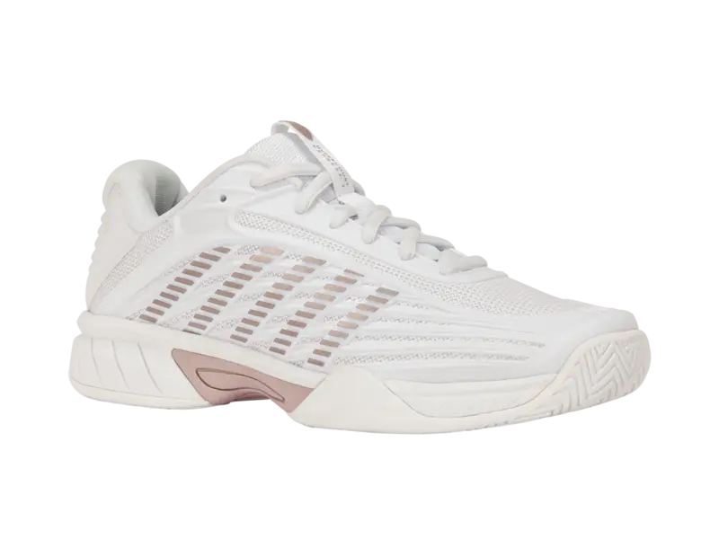 KSwiss Junior Tennis Shoes Hypercourt Express 3 - All Court - White/Rose/Violet Ice