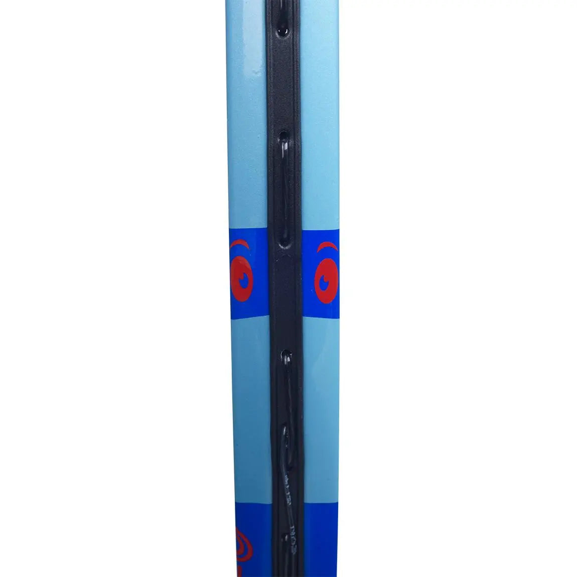 Light blue Babolat Ballfighter 21 junior tennis racquet frame with dark blue grommets and red "6" graphics.