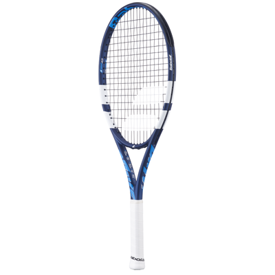Babolat Junior Tennis Racquet Drive Jr 25 in blue and white with a white grip.