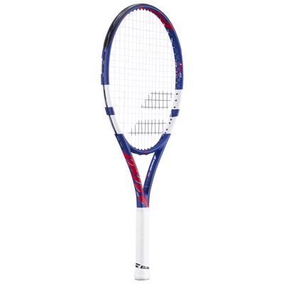 Babolat Junior Tennis Racquet Drive Jr 25, blue, red, and white, with a white grip.