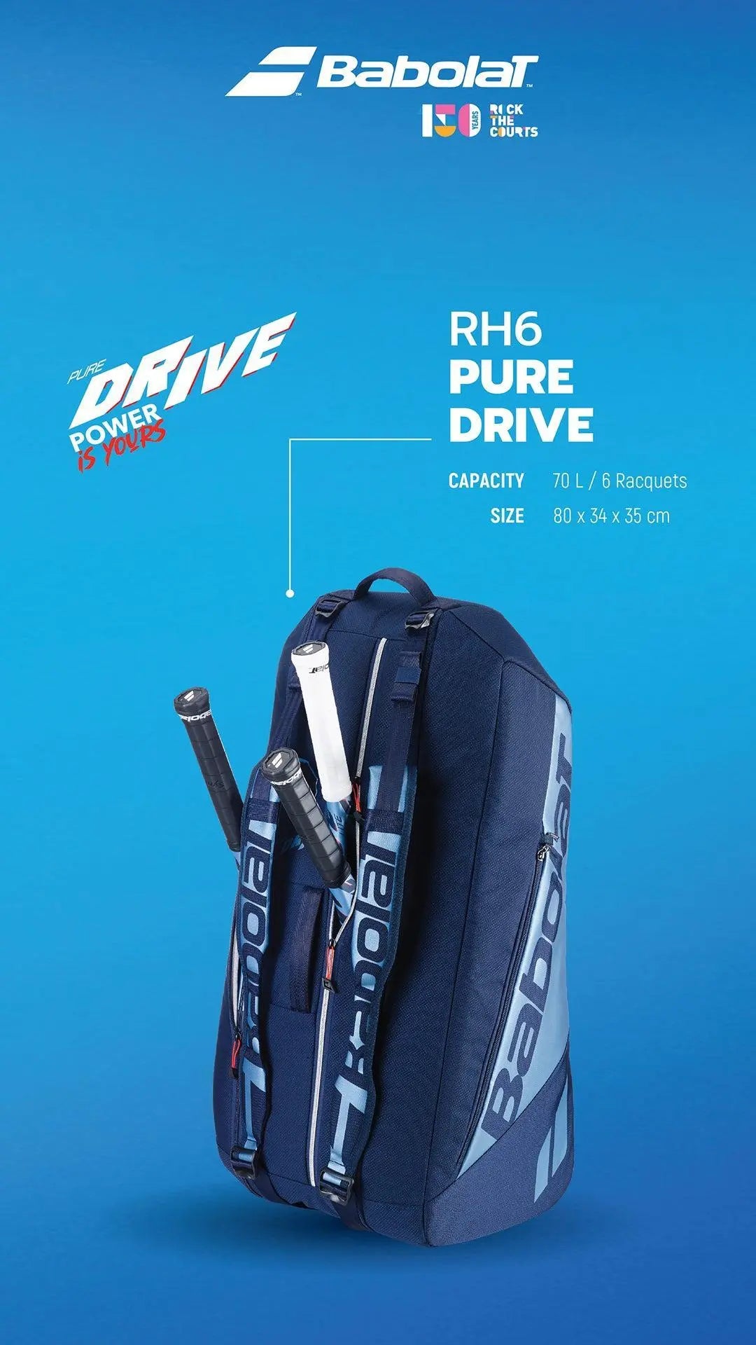 Babolat Tennis Bag Pure Drive 6 Racquets