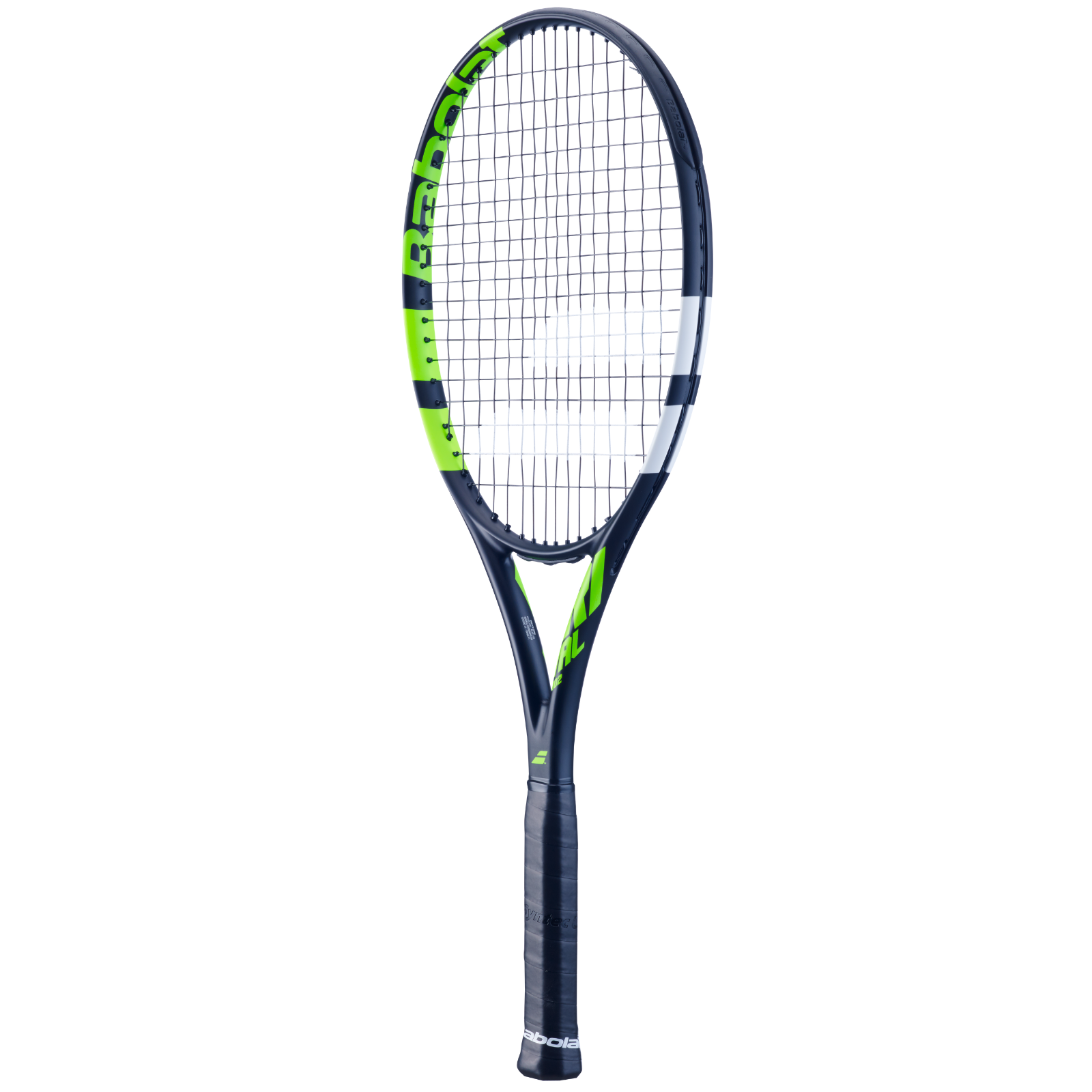 Babolat Rival 102 tennis racquet, black frame with neon green and white accents, 280g.