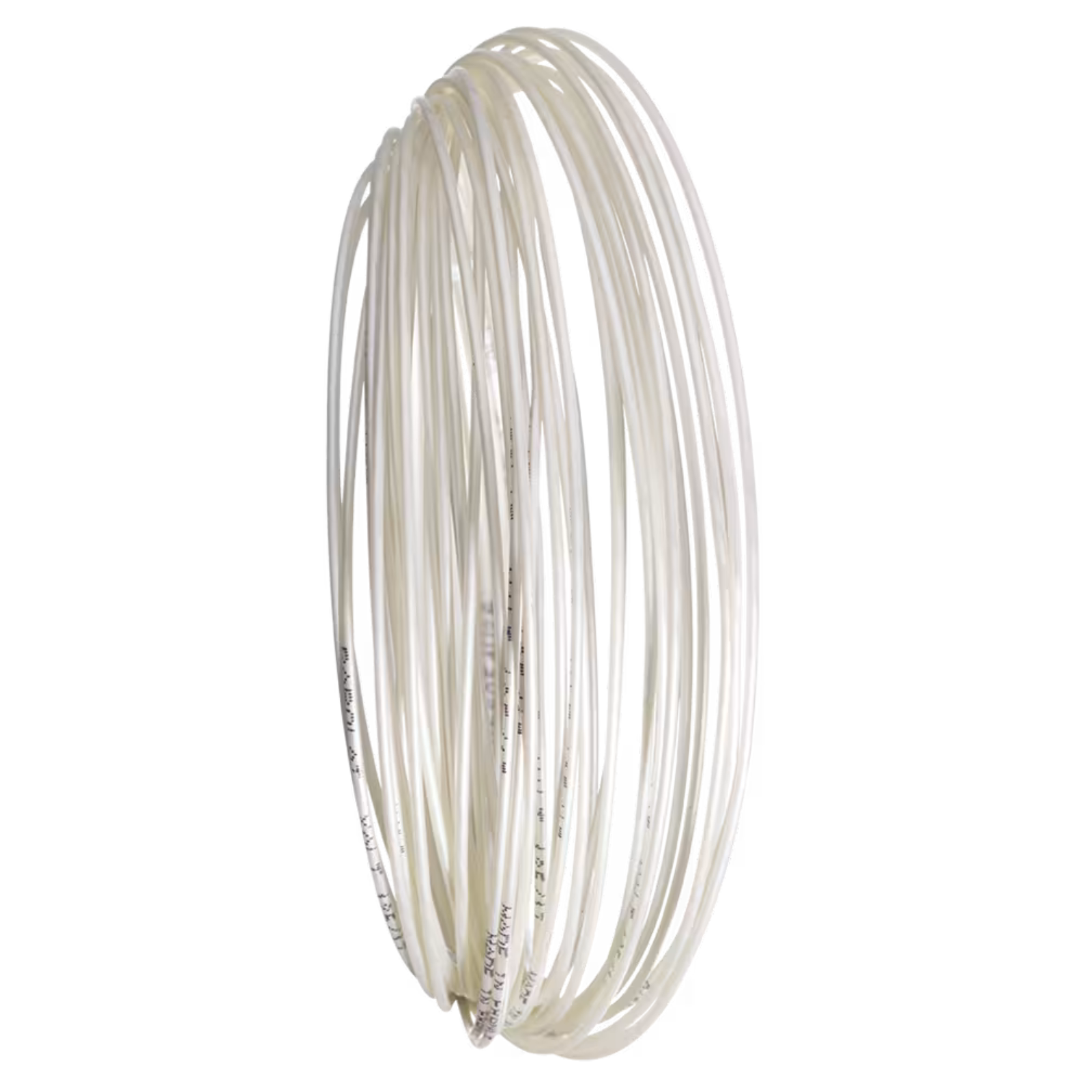 Coiled natural Babolat XALT 1.25 (17) multifilament tennis string, 12m length.