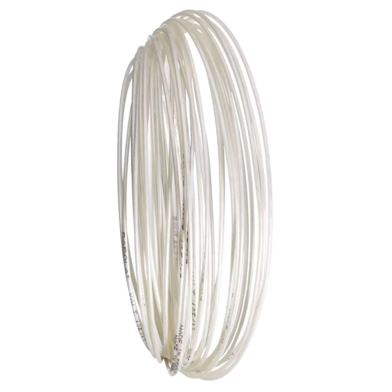 Coiled natural Babolat XALT 1.30mm (16) multifilament tennis string, showing its smooth texture.