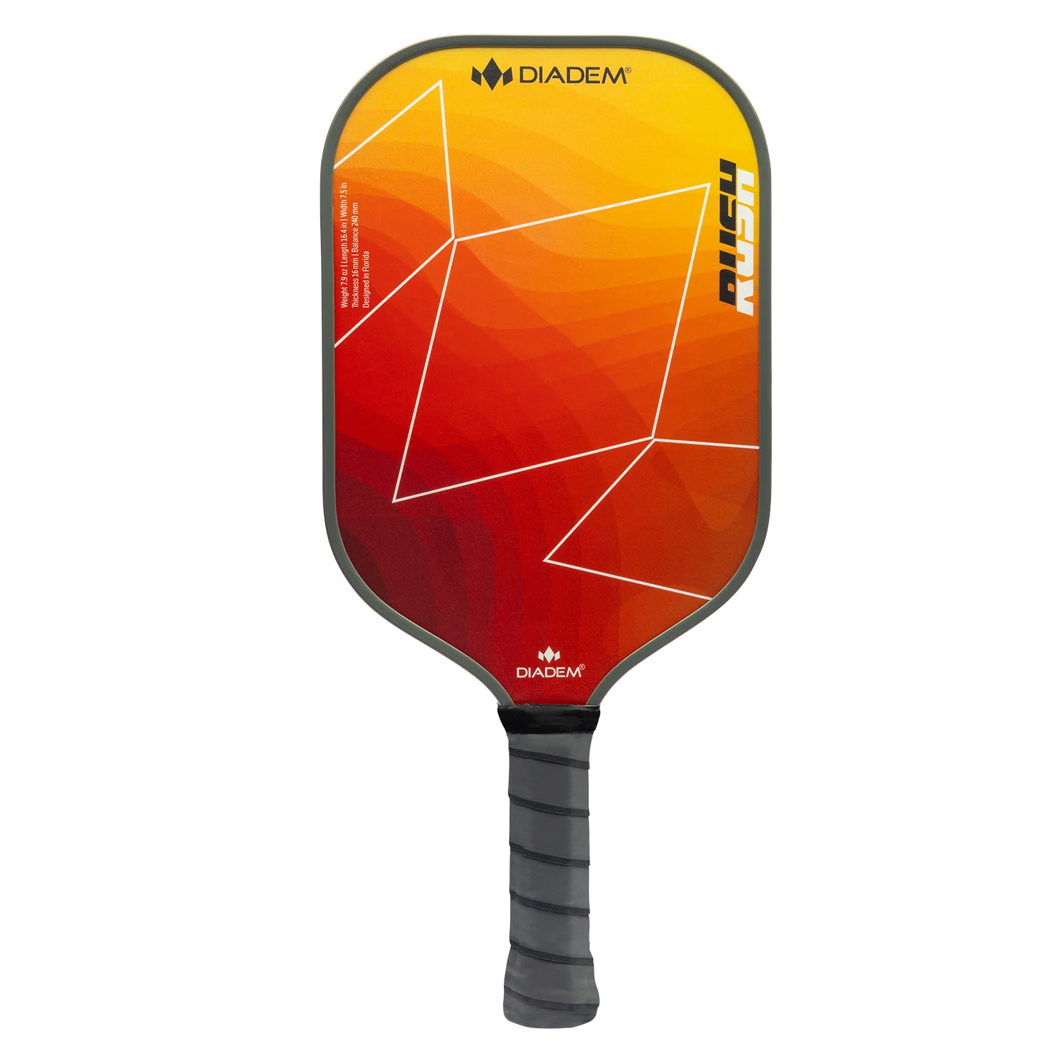 Diadem Pickleball Paddle Rush - Sunset (Red/Orange)