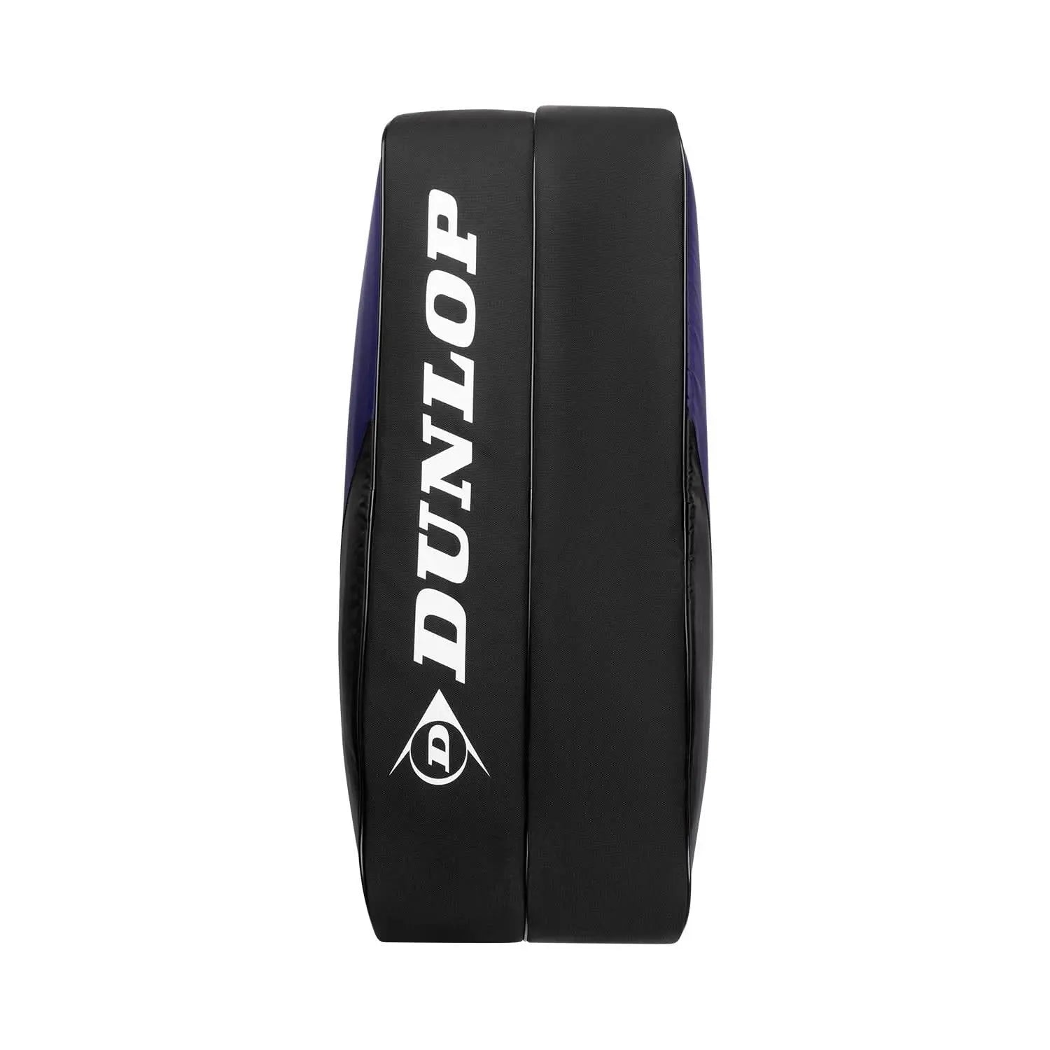 Dunlop Tennis Bag FX Club 6 Racquets, black and purple, with white Dunlop logo.