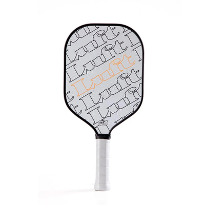 Luft Pickleball Paddle Reflex with white Carbon+ sand spray surface, black trim, and white grip.