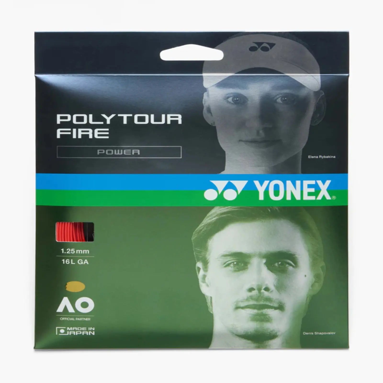 Yonex Tour FIRE 125 Tennis String Set-Red