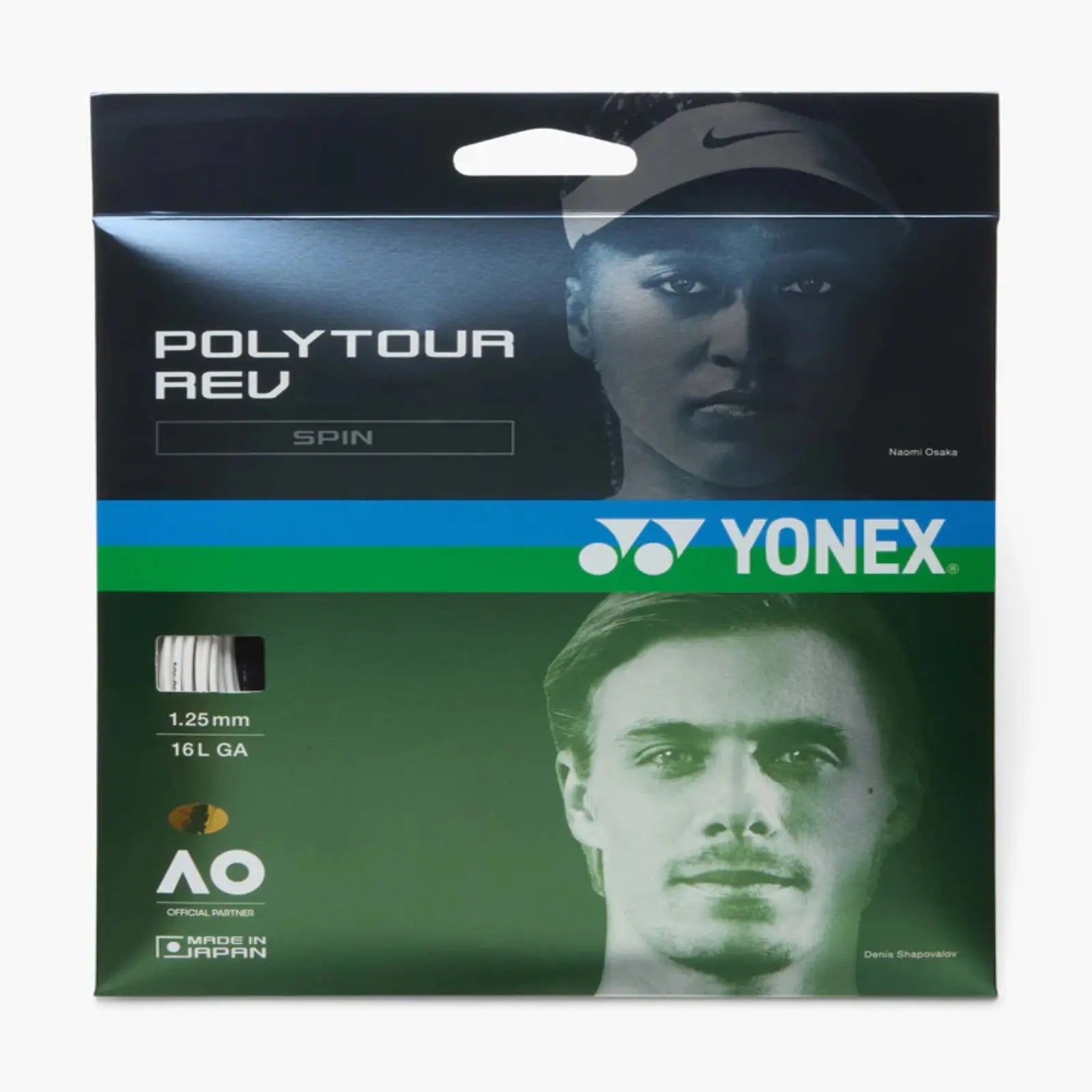 Yonex Tour Rev 1.25 Tennis String 12m Set-White