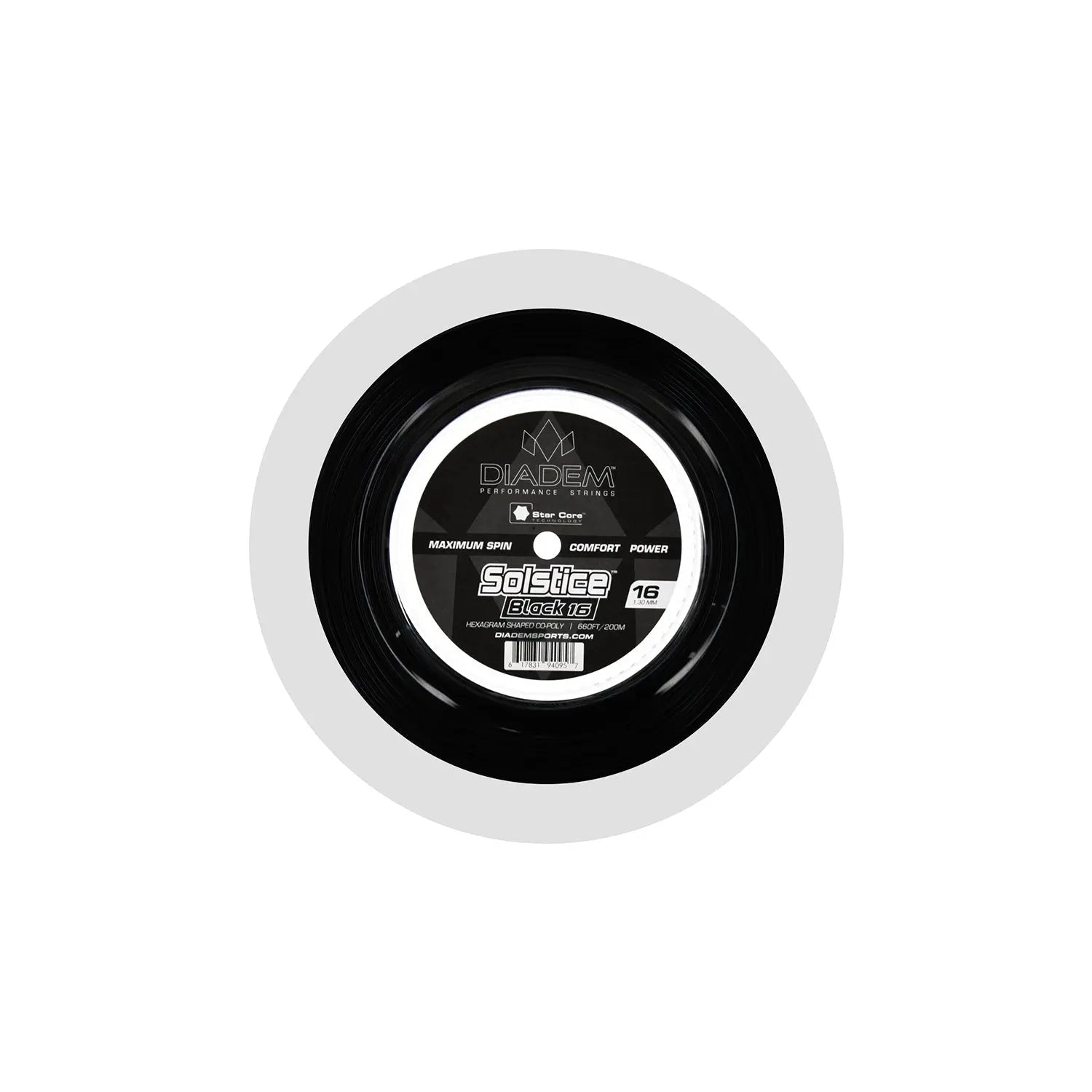 Diadem Tennis String Solstice Black Reel 1.25 (16L) - Black