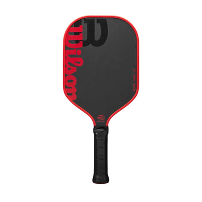 Black Wilson Blaze 13 pickleball paddle with red trim and "Wilson" logo.