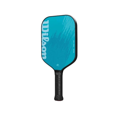 Wilson Fierce Team 13mm blue pickleball paddle with black grip and "Wilson" logo.
