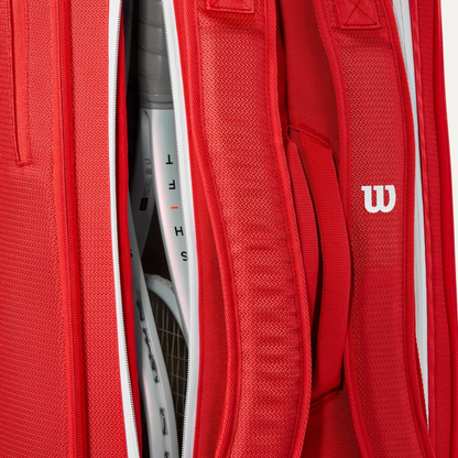 Wilson Tennis Bag Super Tour Red 9 Racquets