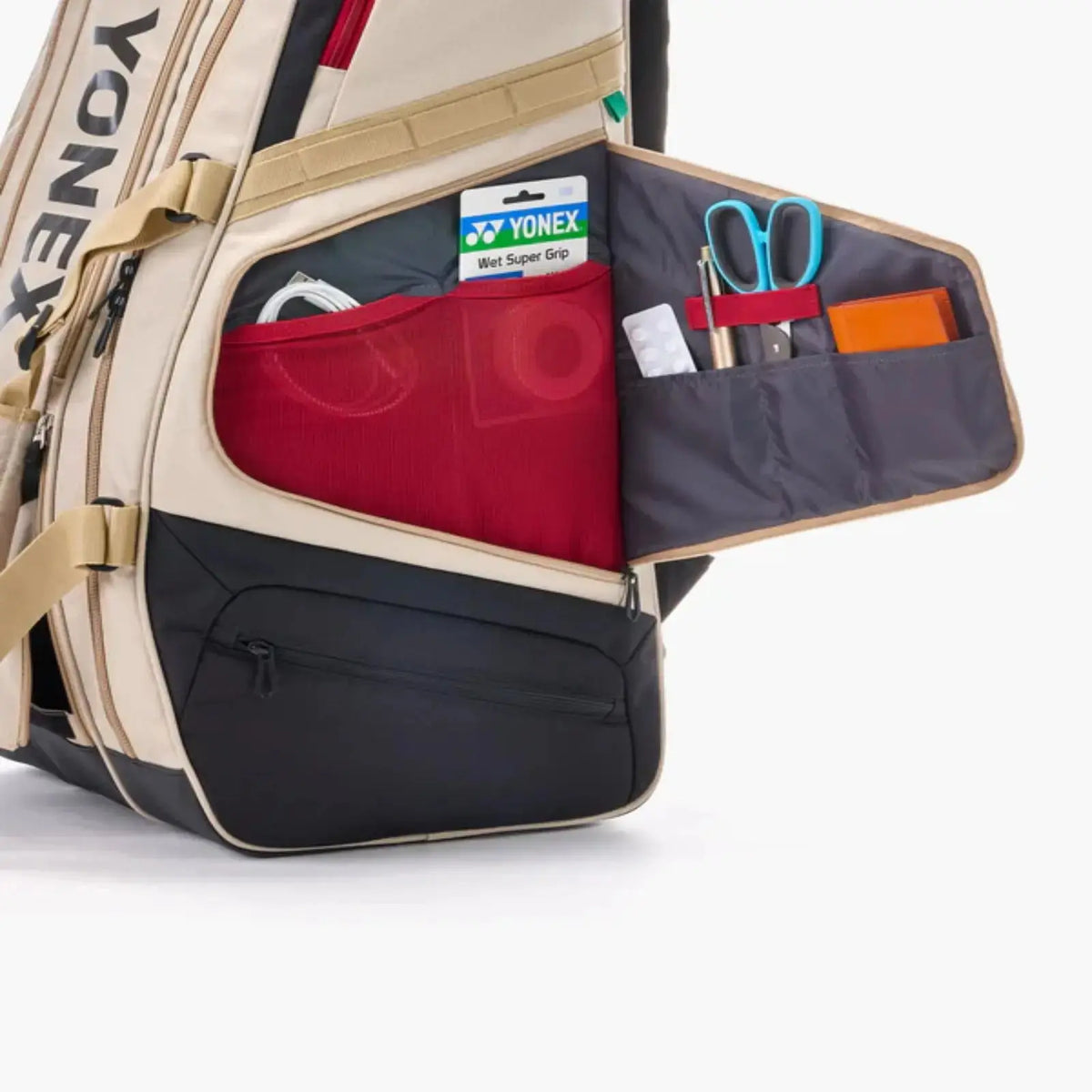 Yonex Gearlogic Tennis Racquet Bag 9 Racquets-Beige