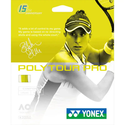 Yonex Polytour Pro Comfort 15th Anniversary Limited 1.25 16L GA Tennis String Set-Flash Yellow