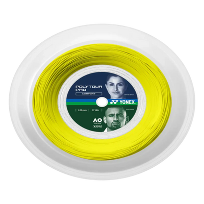 Yonex Polytour Pro Comfort 1.25 16L GA Tennis String 200m Coil-Yellow