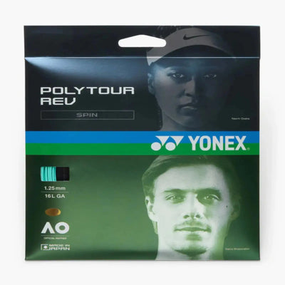 Yonex Polytour Rev Spin 1.25 16L GA Tennis String 12m Set-Mint