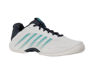 KSwiss Men's Tennis Shoes Hypercourt Express 3 - All Court Wide - Blanc /Carbon/Baltic