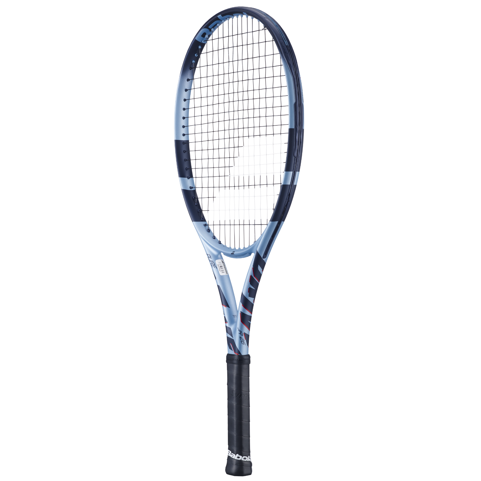 Babolat Pure Drive Jr 26 junior tennis racquet in blue and black with a black grip.