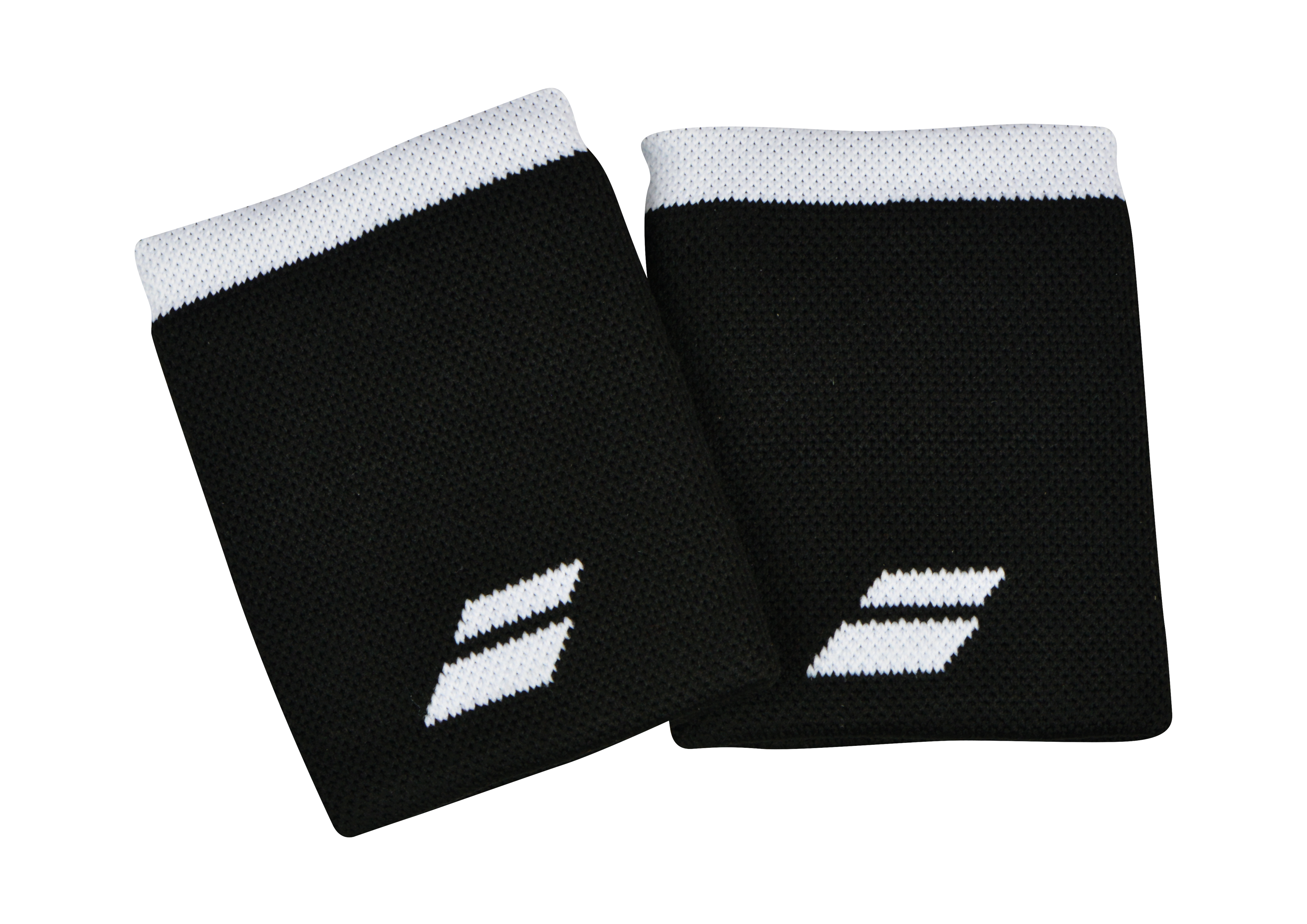 Babolat Logo Wristband Jumbo - Black/White - 2 Pack