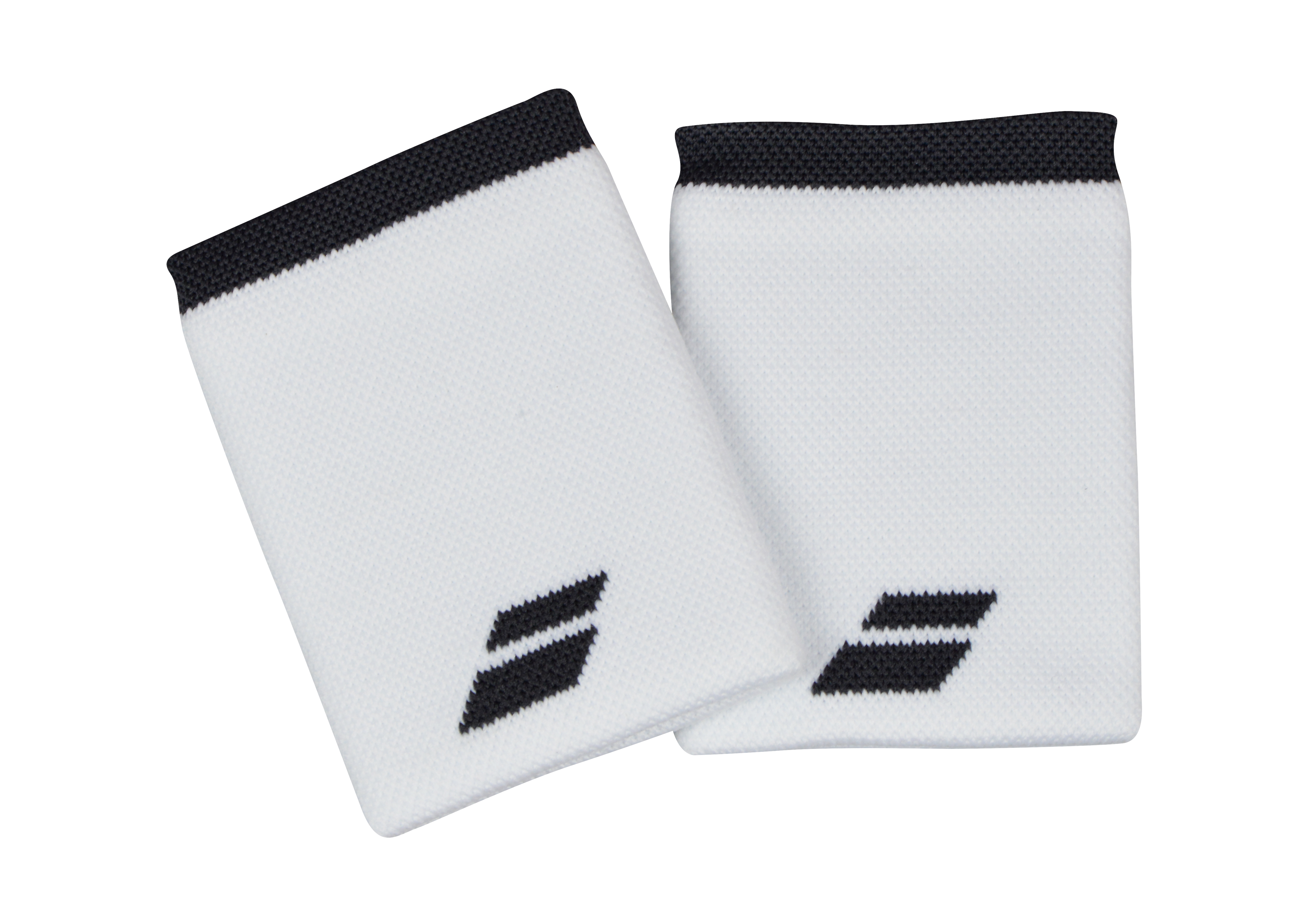 Babolat Logo Wristband Jumbo - White/Black - 2 Pack
