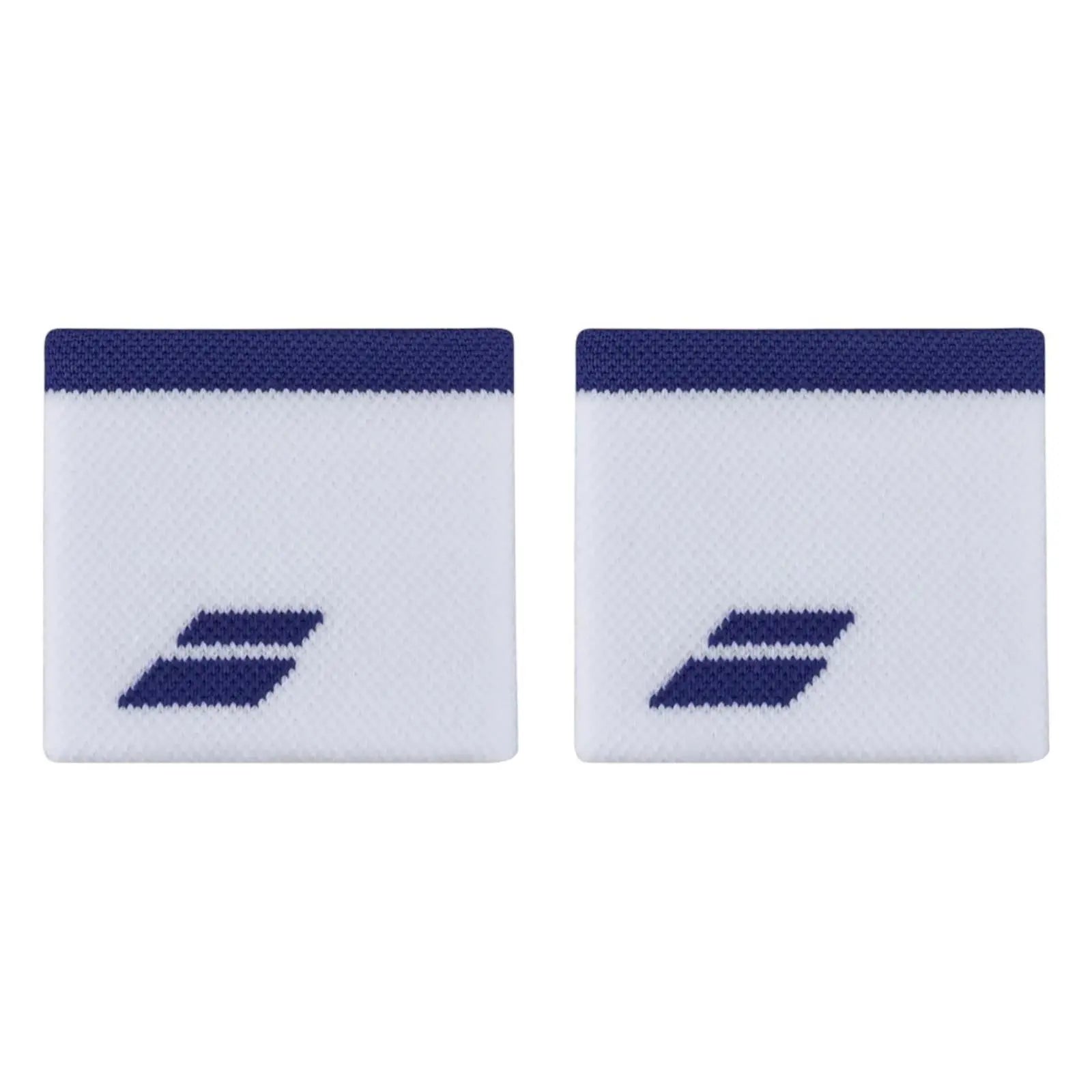 Babolat Logo Wristband - White/Sodalite Blue - 2 Pack