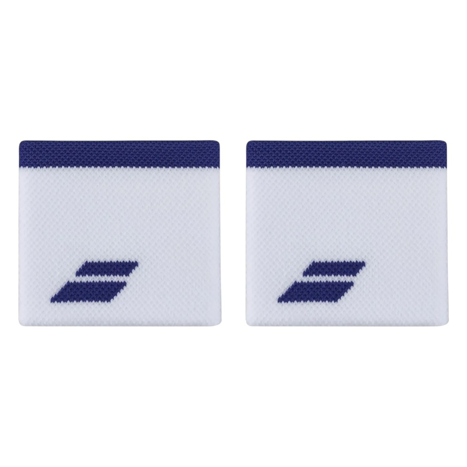 Babolat Logo Wristband - White/Sodalite Blue - 2 Pack