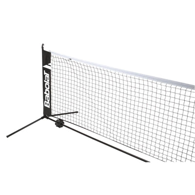 Babolat Mini Tennis Net, 5.8m, black frame with white top band, ideal for kids' practice.