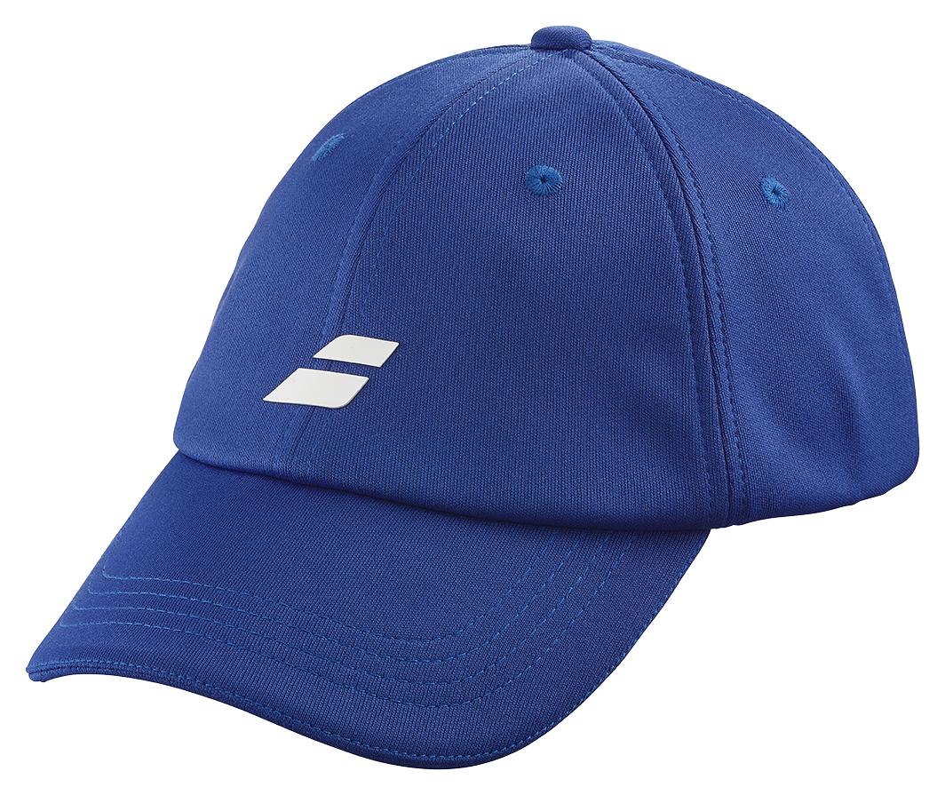 Babolat Pure Logo Cap Junior in sodalite blue, made from recycled polyester with a white logo.