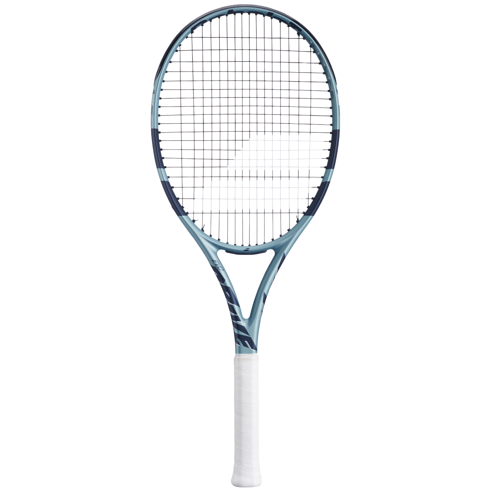 Babolat Evo Drive Gen2 (270g) tennis racquet, light blue and dark blue with white grip.
