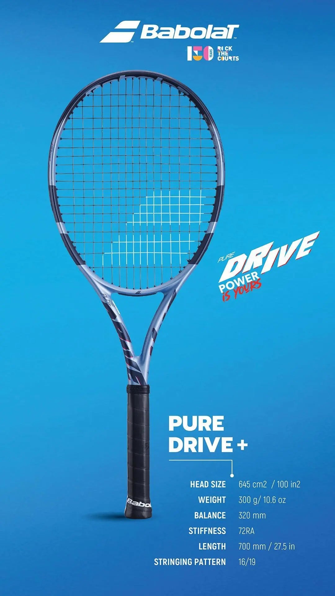 Babolat Tennis Racquet Pure Drive (300g) | Sturdy Racquets