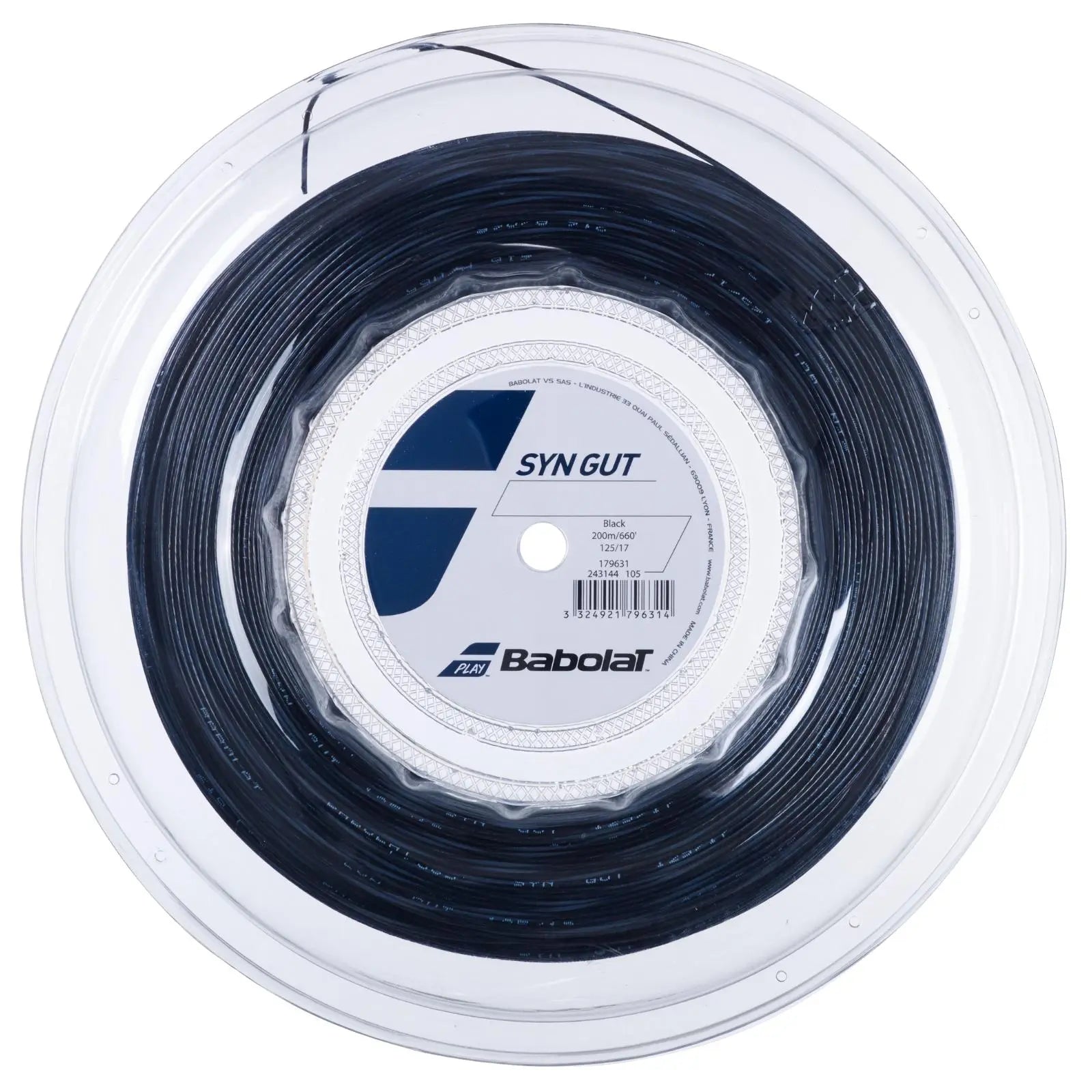 Babolat Tennis String Synthetic Gut Force 12M - 1.30 (16) - Black