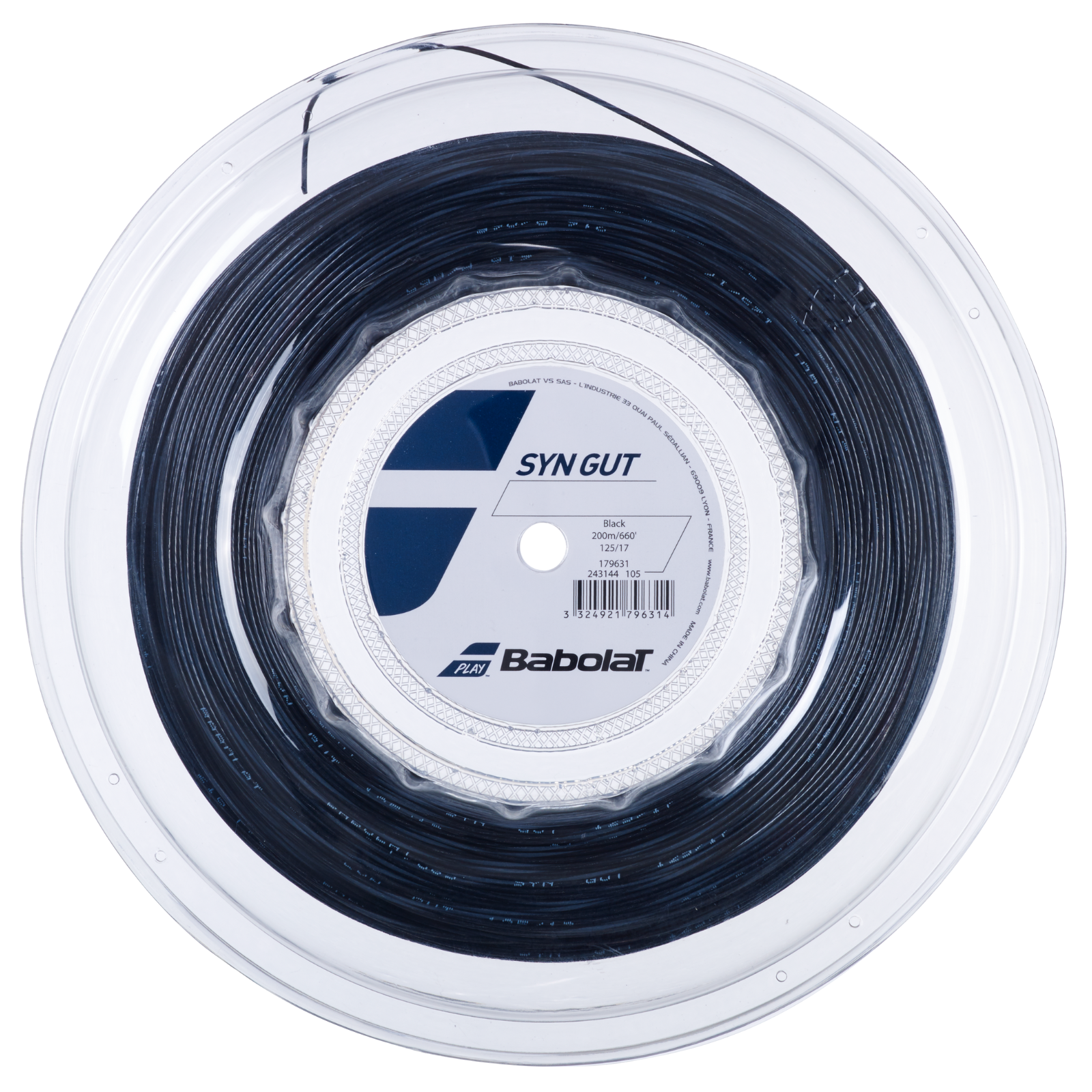 Babolat Tennis String Synthetic Gut Force 200M - 1.30 (16) - Black