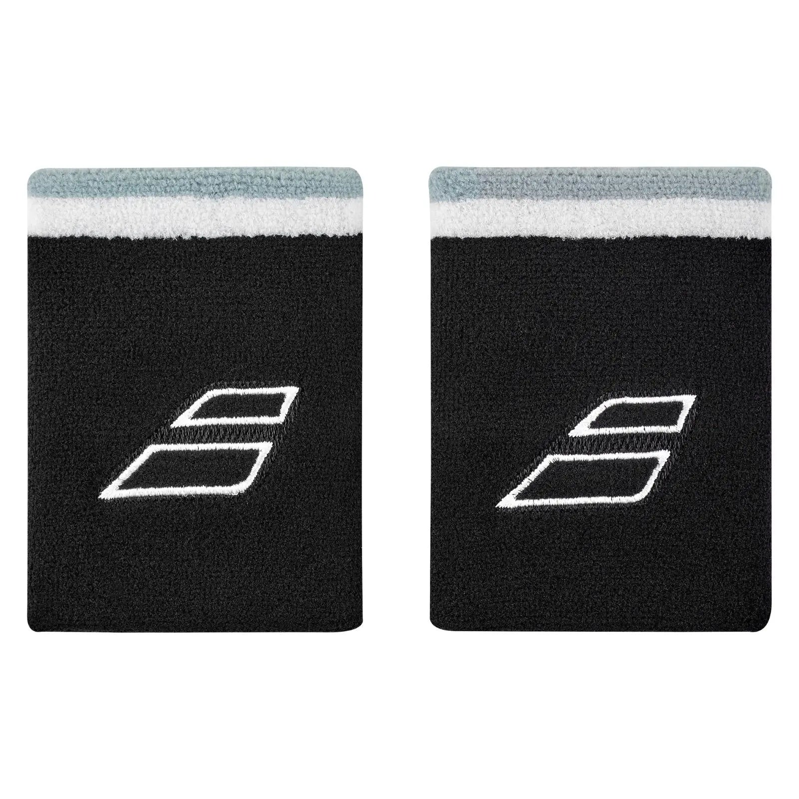Babolat Terry Jumbo Wristband - Black/White - 2 Pack