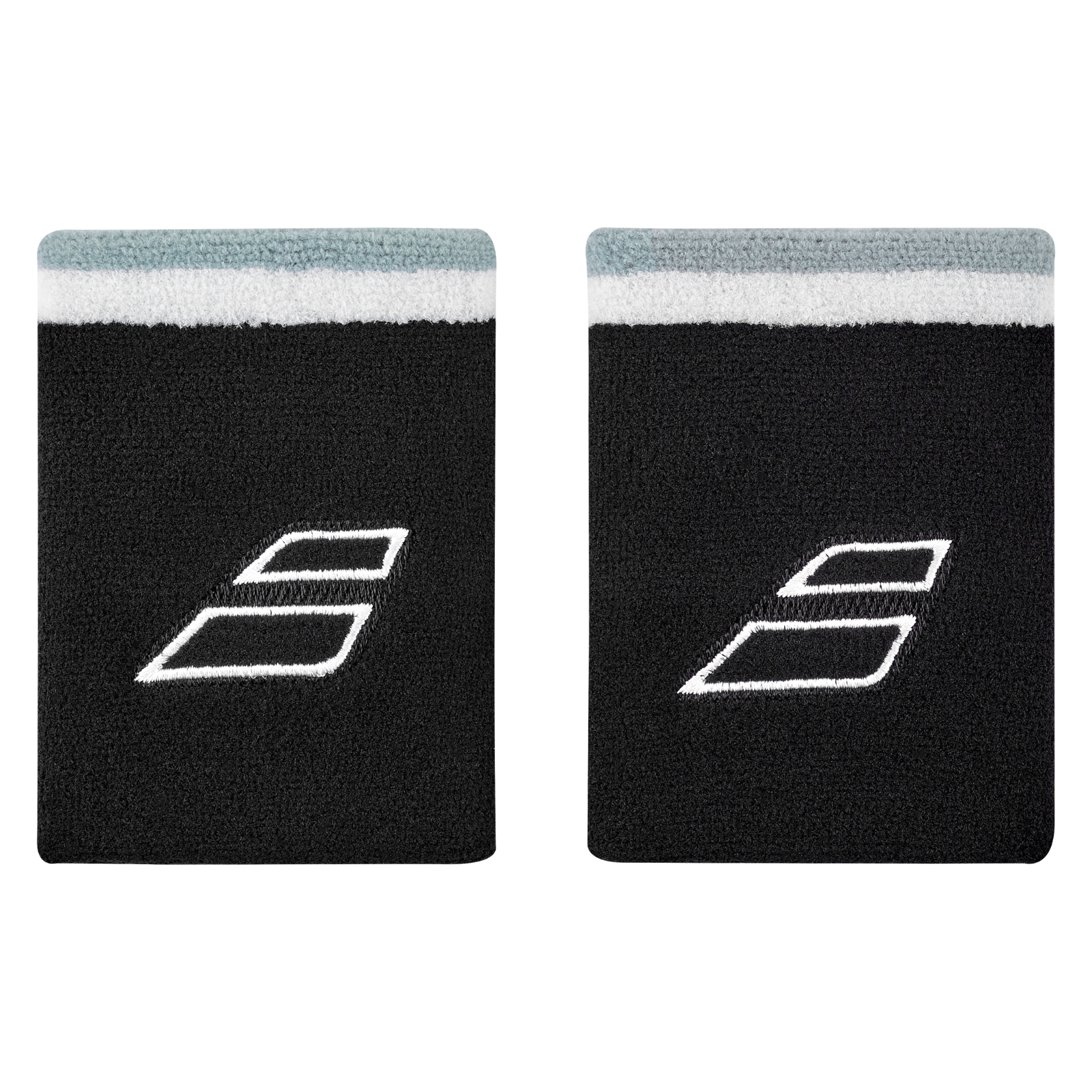 Babolat Terry Jumbo Wristband - Black/White - 2 Pack