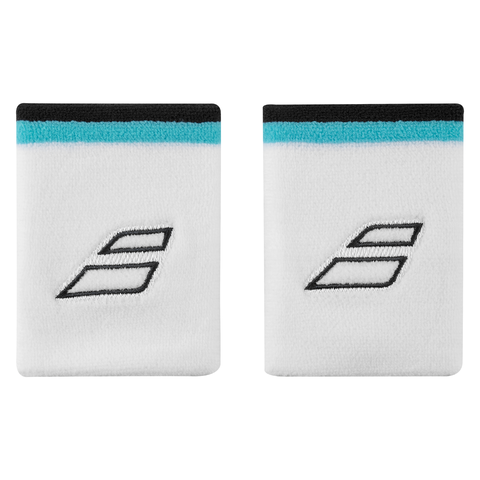 Babolat Terry Jumbo Wristband - White/Estate Blue - 2 Pack