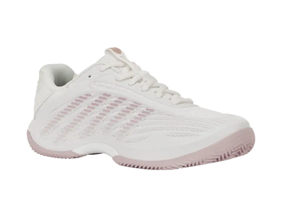 KSwiss Women's Tennis Shoes Hypercourt Express 3 - Clay Court - Blanc de Blanc/Rose Gold
