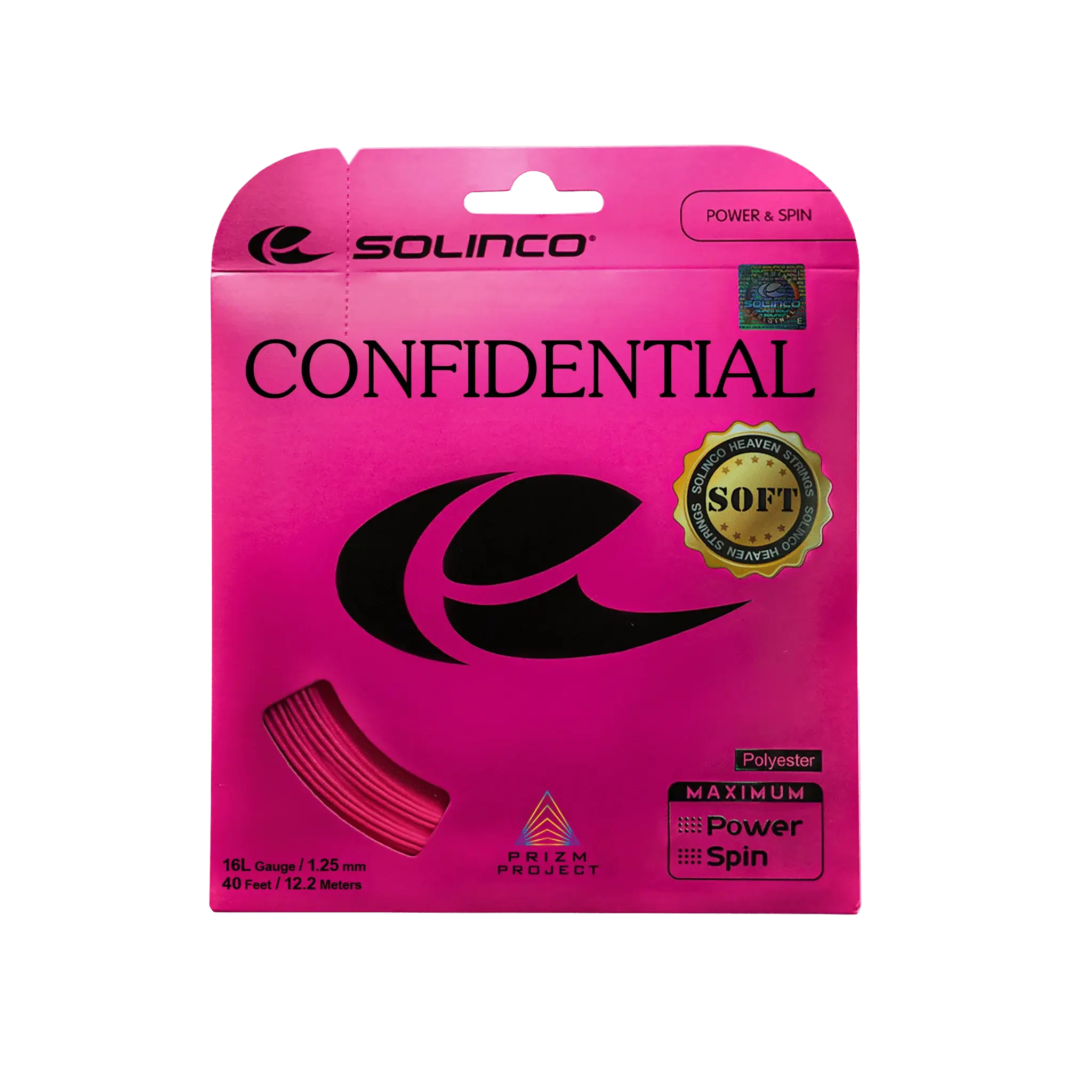 Solinco Confidential Tennis String Set 1.3mm 16 Gauge - Pink