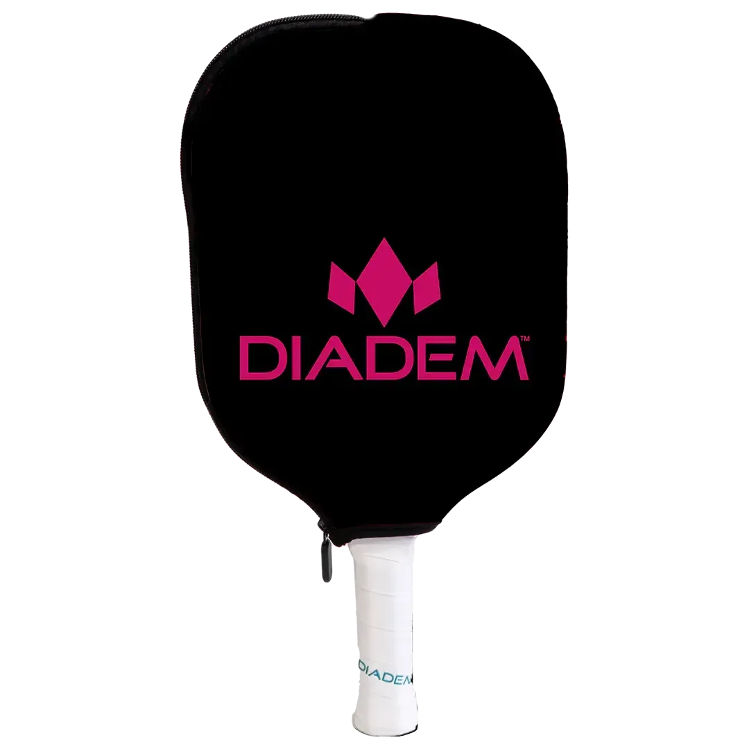 Diadem Pickleball Paddle Cover - Black W/Pink