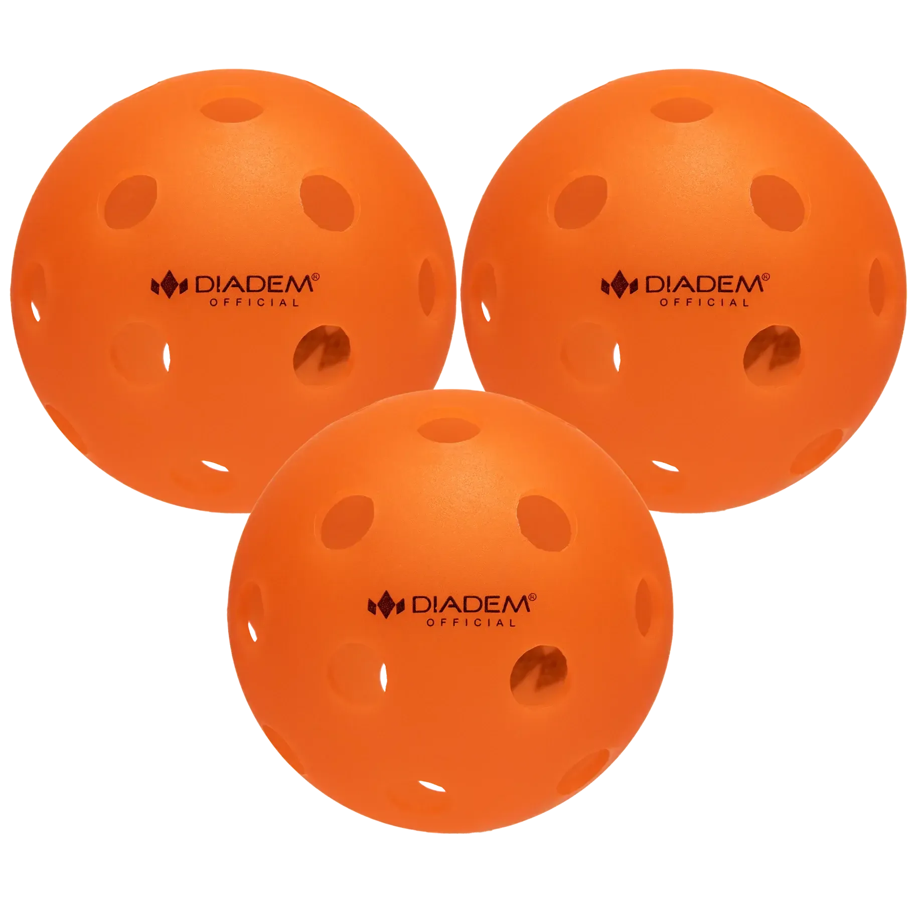Diedem Official Pickleball Indoor Ball - 3 Pk Orange