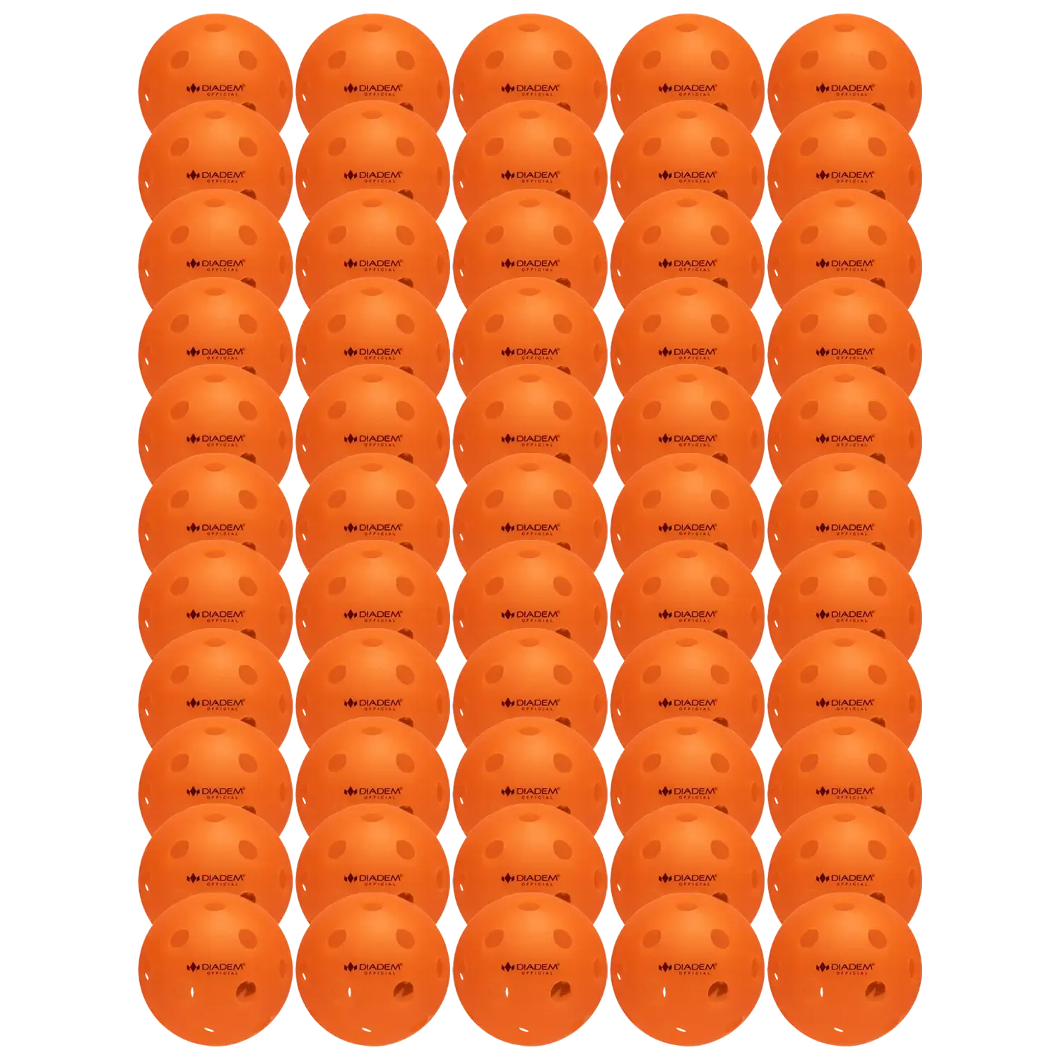 Diedem Official Pickleball Indoor Ball - 50 Pk Orange
