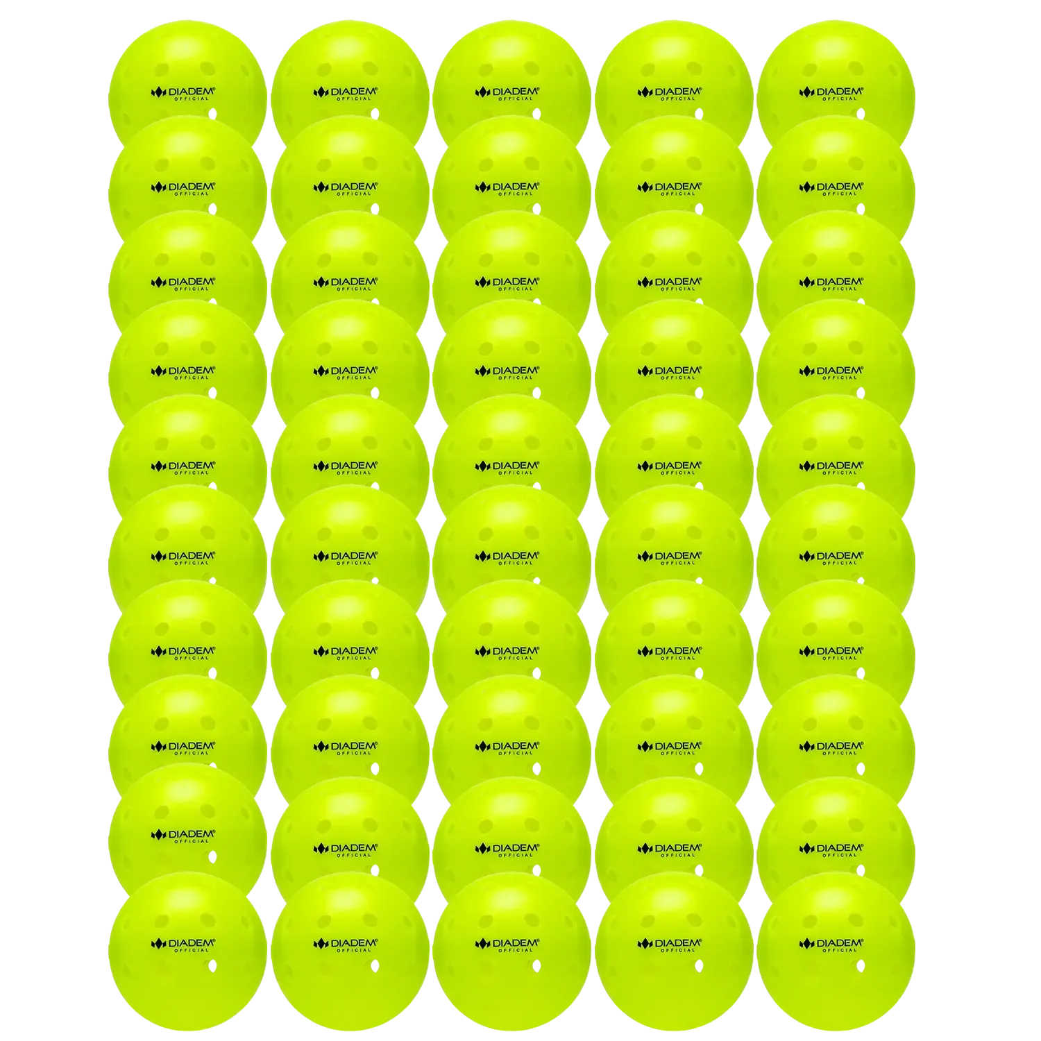 Diedem Official Pickleball Outdoor Ball - 50 Pk Neon