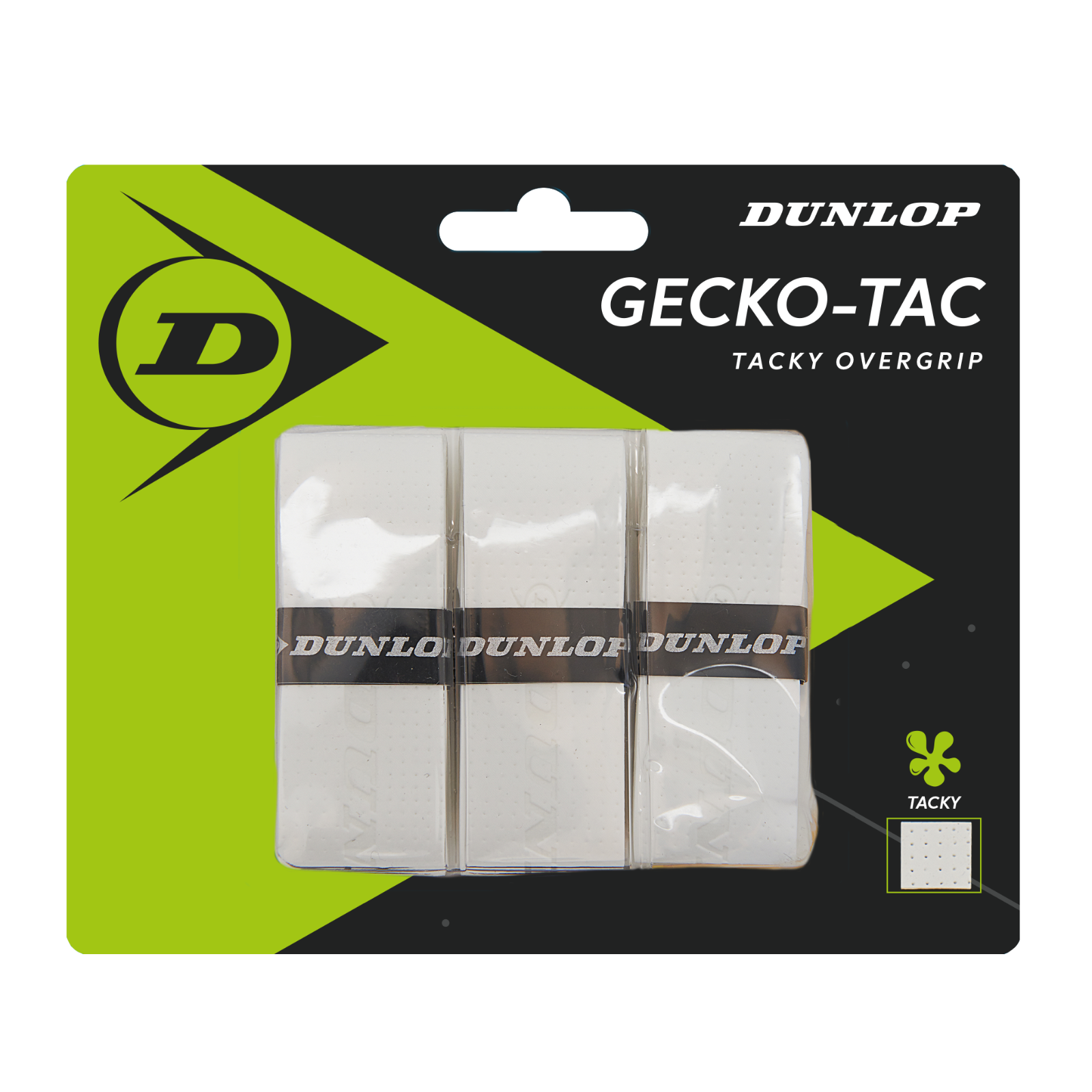 Dunlop Over Grip Gecko-Tac White 3-Pack - Tacky