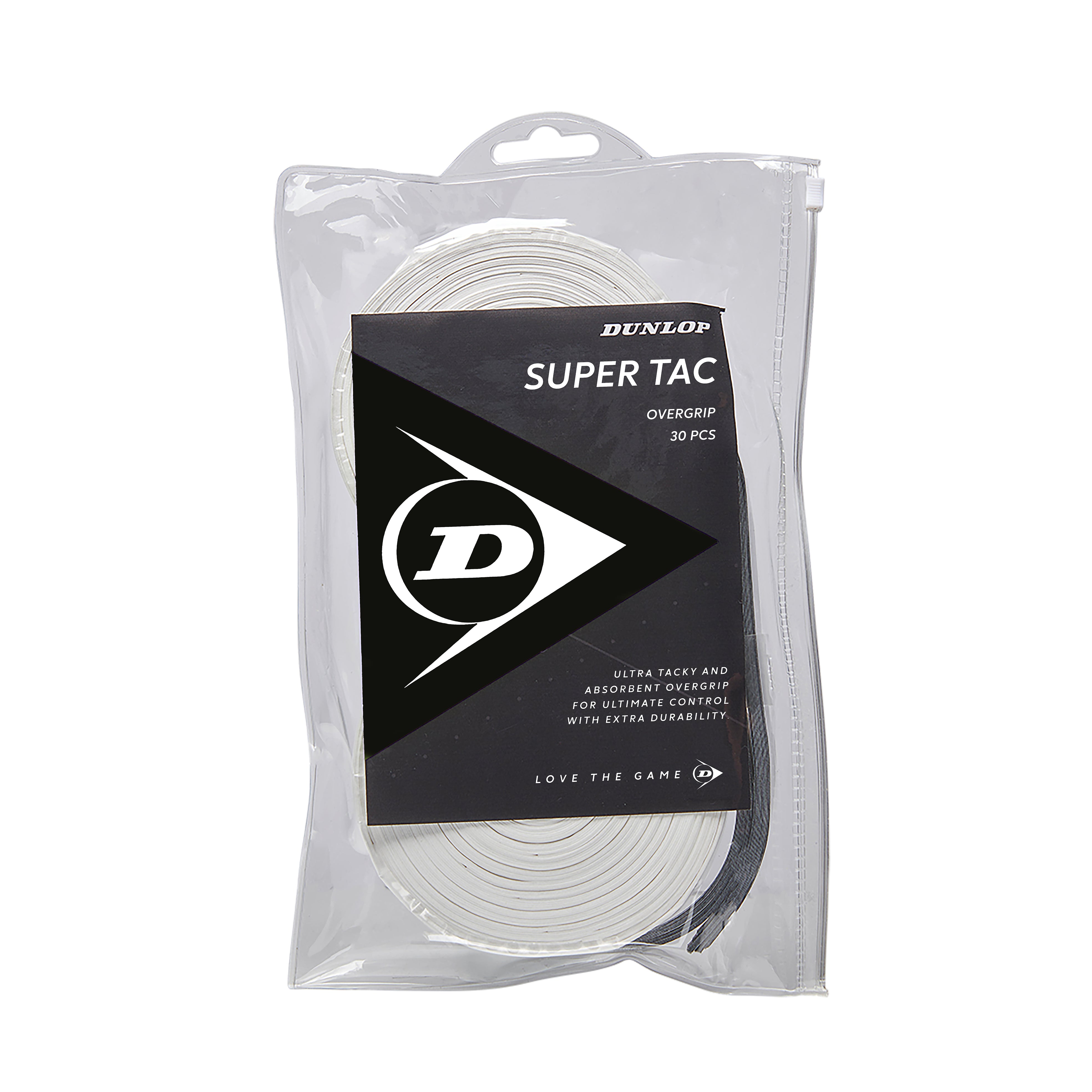 Dunlop Over Grip Super-Tac White 30-Grip Reel (Made In Japan) - Tacky