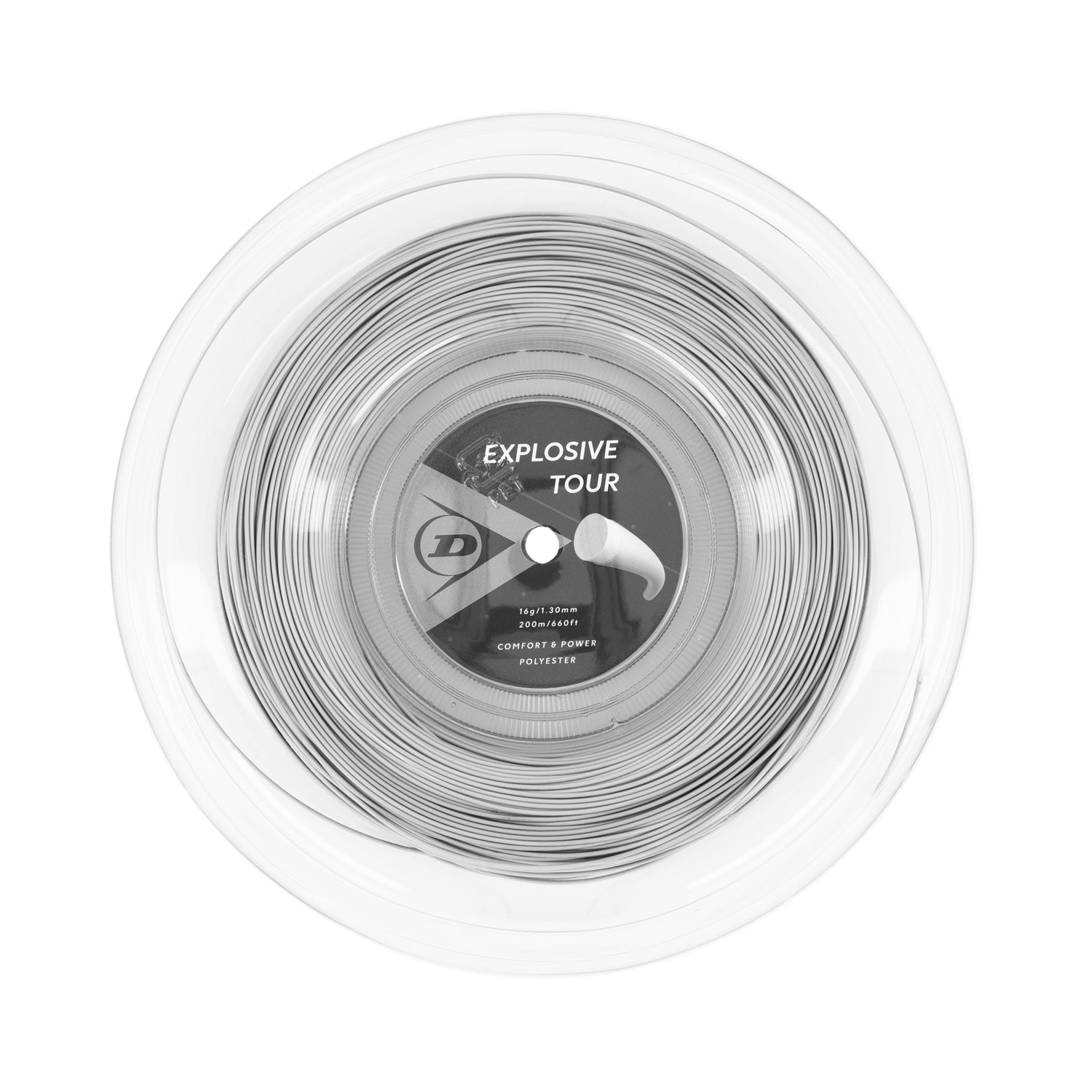 Dunlop Tennis String Explosive Tour 16G 200M Reel Silver - Polyester - Round
