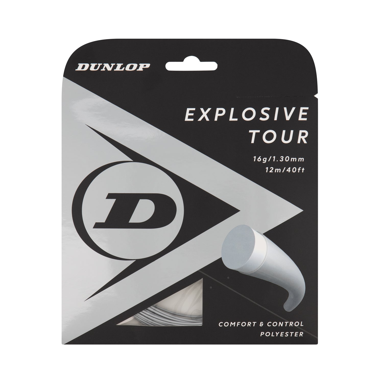 Dunlop Tennis String Explosive Tour 16G Set Silver - Polyester - Round